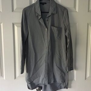 Stylish Women's Gray Button Down Shirt